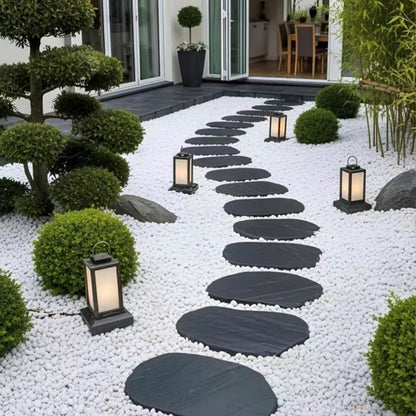 Hand-Cut Natural Stone Mosaic Stepping Stone for Yard & Patio