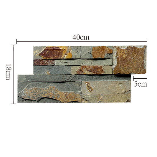 Rust-colored Z-shaped premium natural outdoor and indoor cultural stone panels