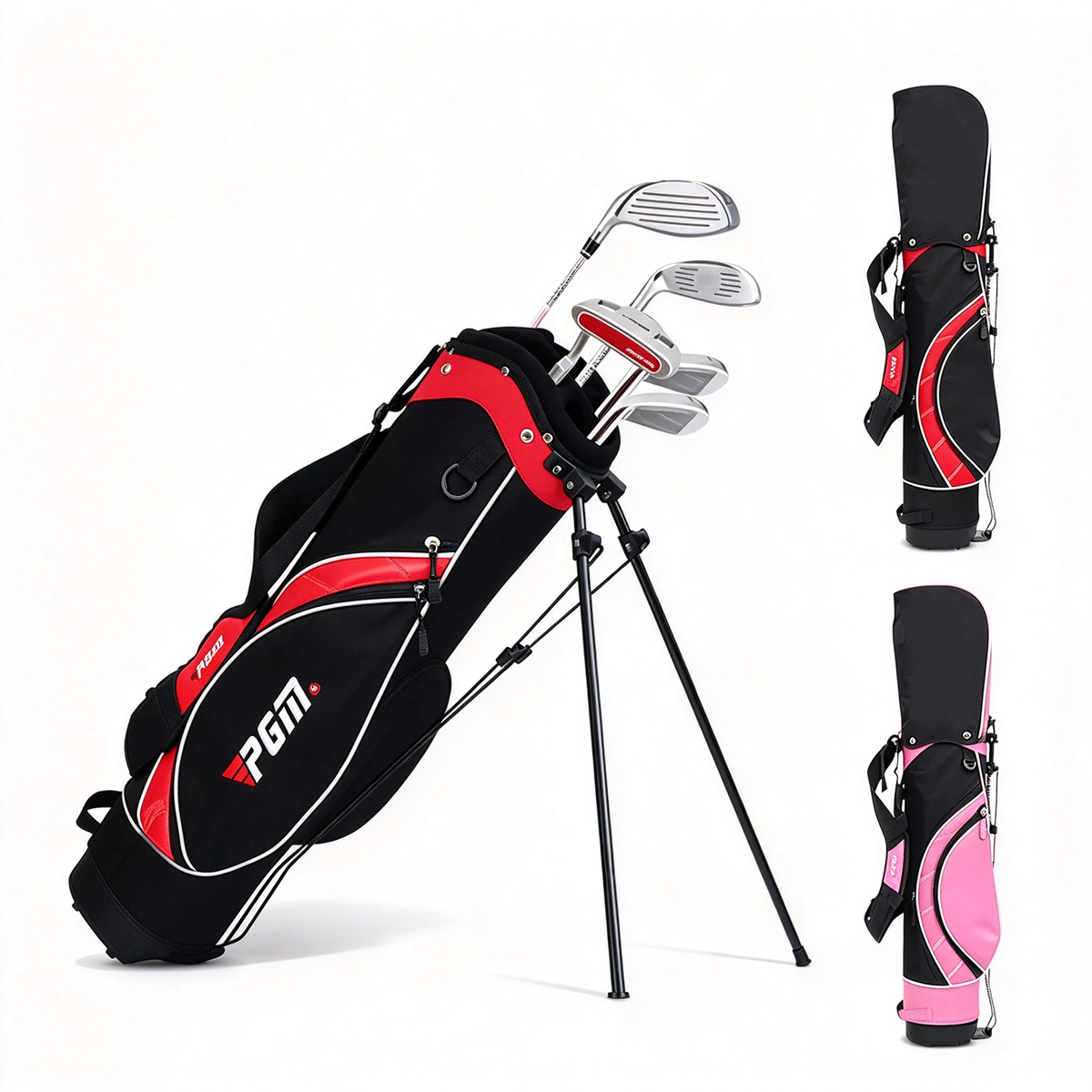 3-12 Age Golf Children's Bag High quality Boys Girls Stand Ball Bag Nylon Portable Double Shoulder Strap Backpack Qb023