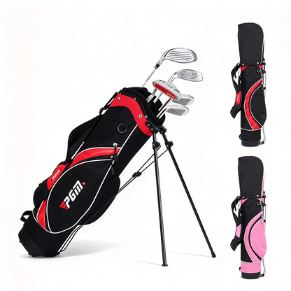 3-12 Age Golf Children's Bag High quality Boys Girls Stand Ball Bag Nylon Portable Double Shoulder Strap Backpack Qb023