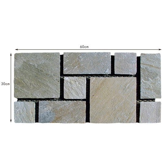 Ice-crack patterned irregular mesh cultural stone courtyard villa park paving tiles