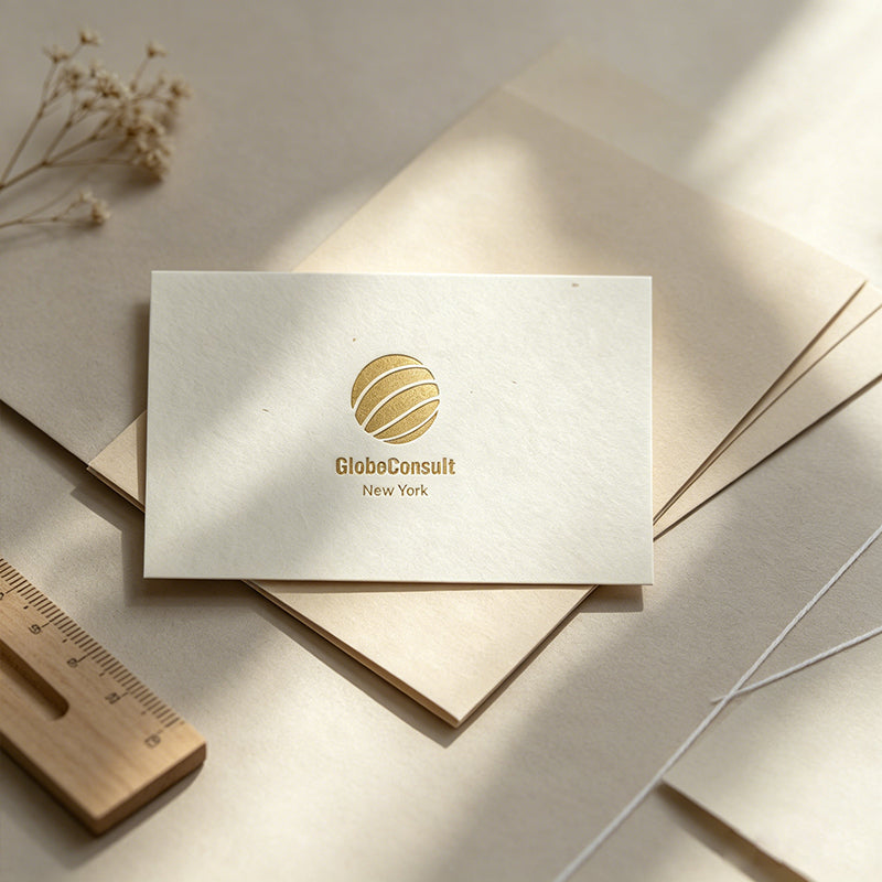 Personalized and custom-designed business card creation service with customized text information layout.