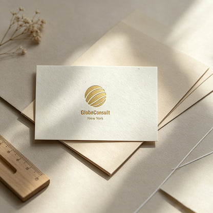 Personalized and custom-designed business card creation service with customized text information layout.