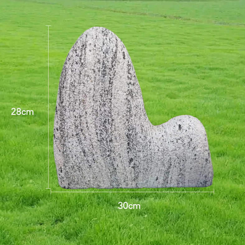 Stone and wood combination bench, garden bench, outdoor decoration, sturdy bench.