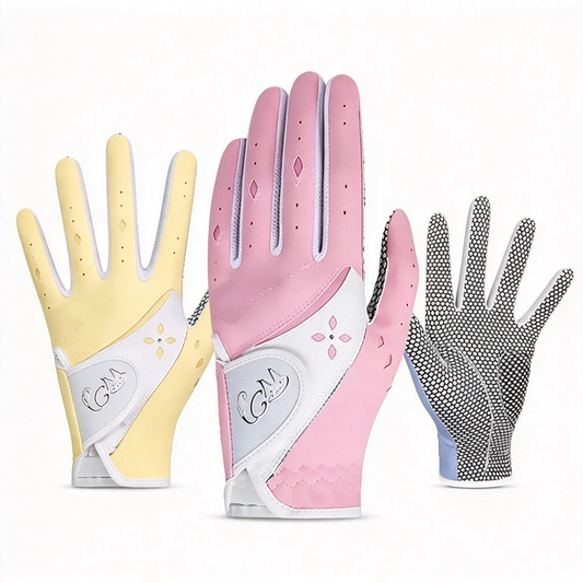 1 pairs Women Golf Gloves Soft Breathable PU Leather with Non-Slip Particle Outdoor Sports Wholesale Accessories