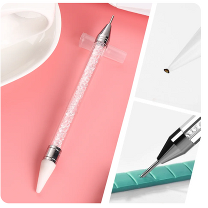 1-Piece Crystal Double-Headed Rhinestone Picker Pen