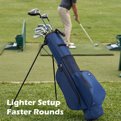Lightweight Golf Stand Bag – 3-Way Divider with Cooler Pocket – Holds 6–8 Clubs – Unisex – Portable Bag for Driving Ranges and Par-3 Courses