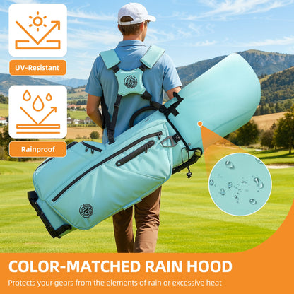 Lightweight Golf Stand Bag Featuring Full-length Dividers | a Stable Base | Flexible Legs | and Ergonomic Dual Shoulder Straps