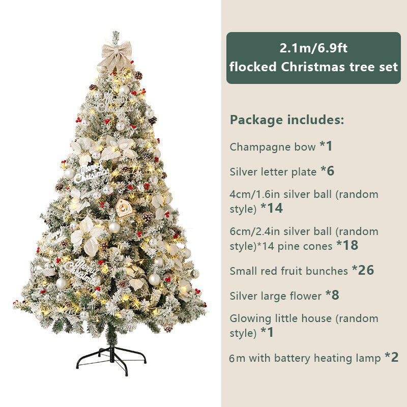 The new flocking simulation Christmas tree package has a realistic appearance Living room home holiday decoration