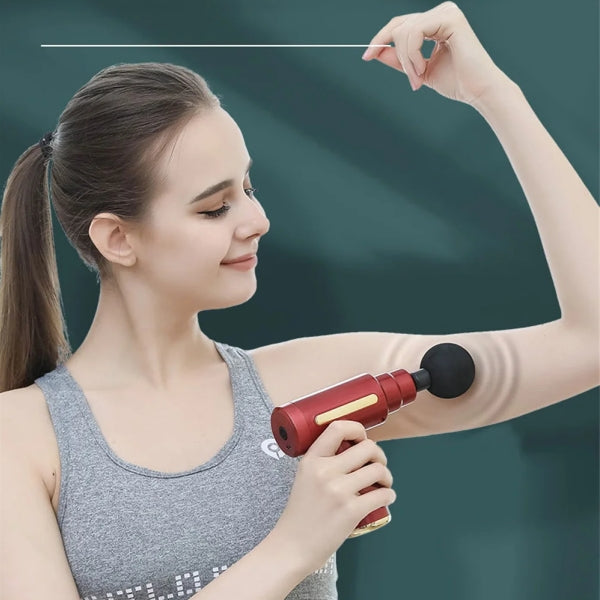 Mini LCD Massage Gun Touch Screen Deep Tissue Percussion Muscle Mini Fascial Gun For Pain Relief