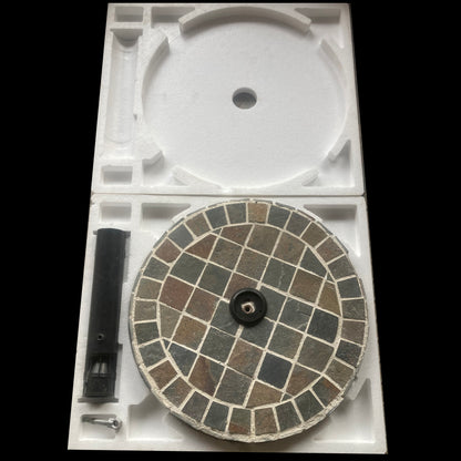 Outdoor Natural Stone Square Umbrella Base | Mosaic Handmade Collage Design | Patio Furniture Outdoor Furniture | Fashion Vintage Garden Furniture