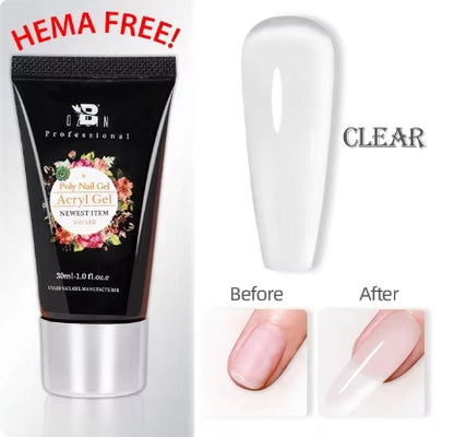 15ml Aurora Non-Sticky Hand Extended Nail Gum. It has 3D ultraviolet (UV) aurora effect.
