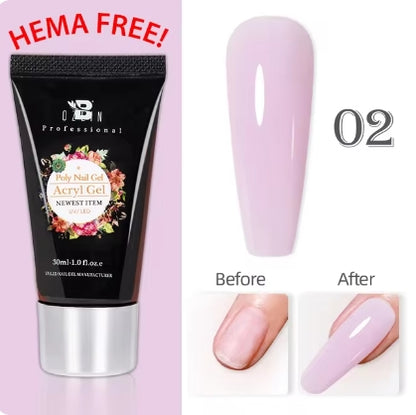15ml Aurora Non-Sticky Hand Extended Nail Gum. It has 3D ultraviolet (UV) aurora effect.
