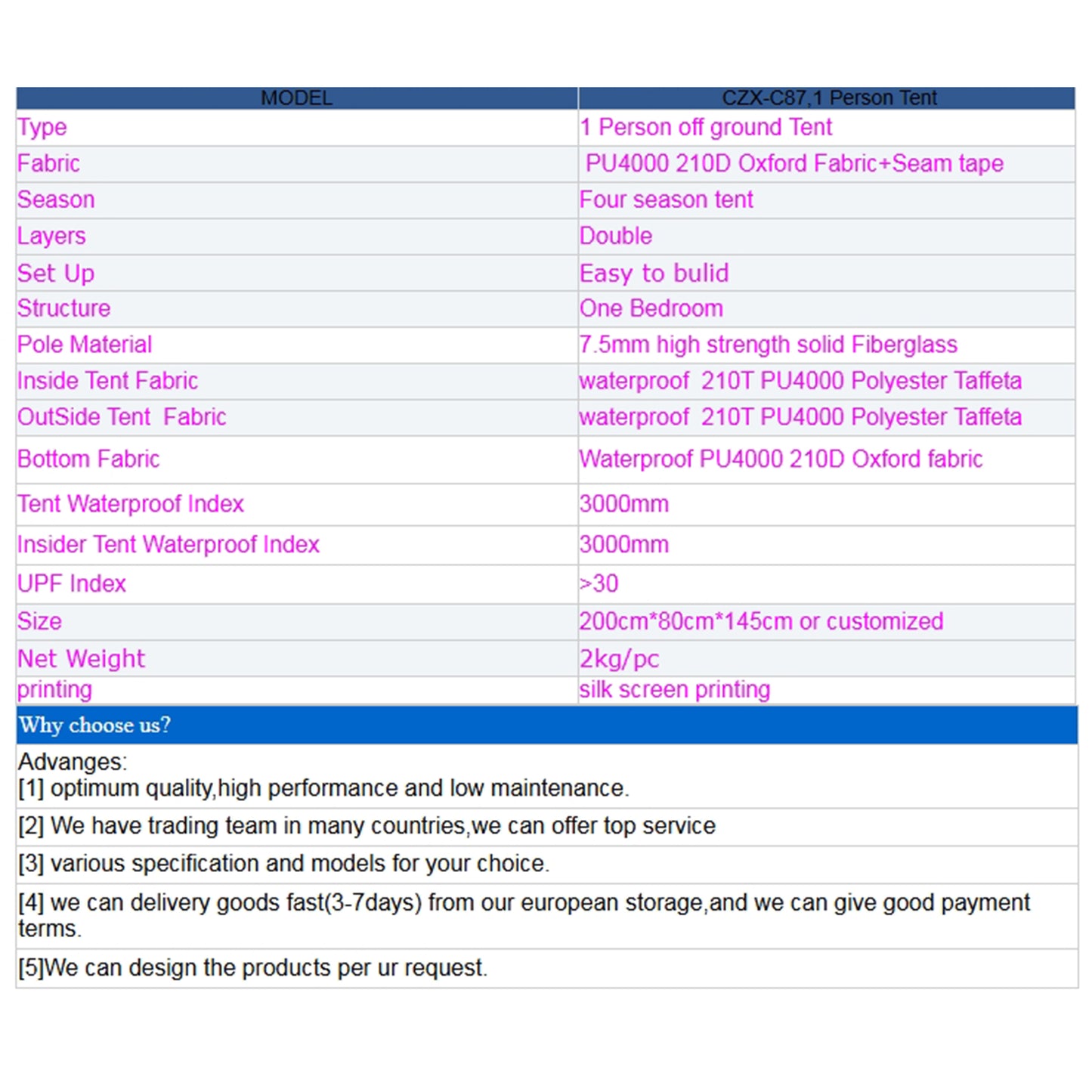 1-2 PERSON TENT | Ultralight Camping Tent | Single Layer | Portable Hiking(Excluding Bed) Cot Bed Off Ground | Easy Setup Waterproof Outdoor Tent