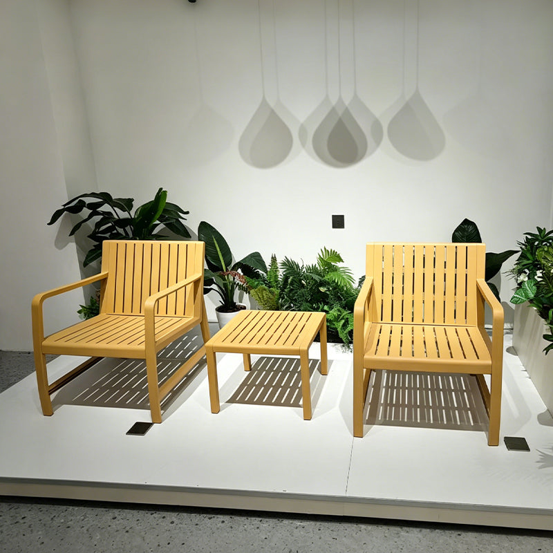Minimalist modern openwork dining chair, stackable for small apartments, with a backrest.