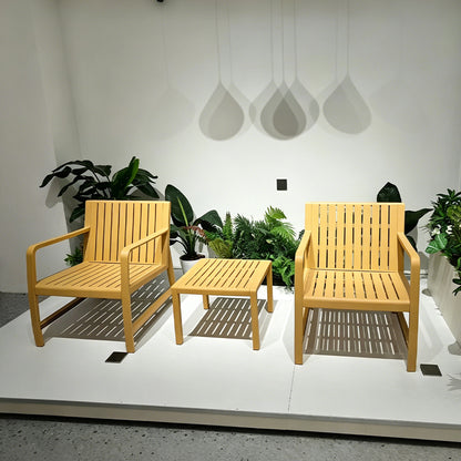 Minimalist modern openwork dining chair, stackable for small apartments, with a backrest.