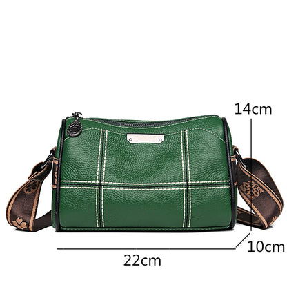 Women Genuine Leather Handbags Luxury Designer 3 Layers Cow Leather Shoulder Crossbody Bags Ladies Large Capacity Messenger Bag