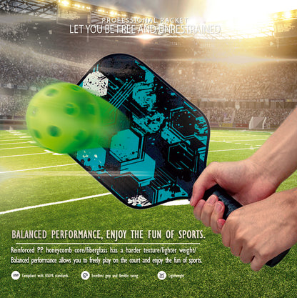 Professional High-Quality Glass Fiber Pickleball Paddle | Breathable Anti-Slip Handle (Sports Training Preferred)