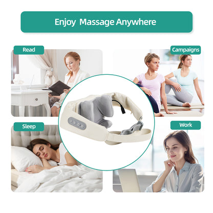 Massage pillow 6D kneading shawl with heating and adjustable belt to relieve shoulder and neck fatigue