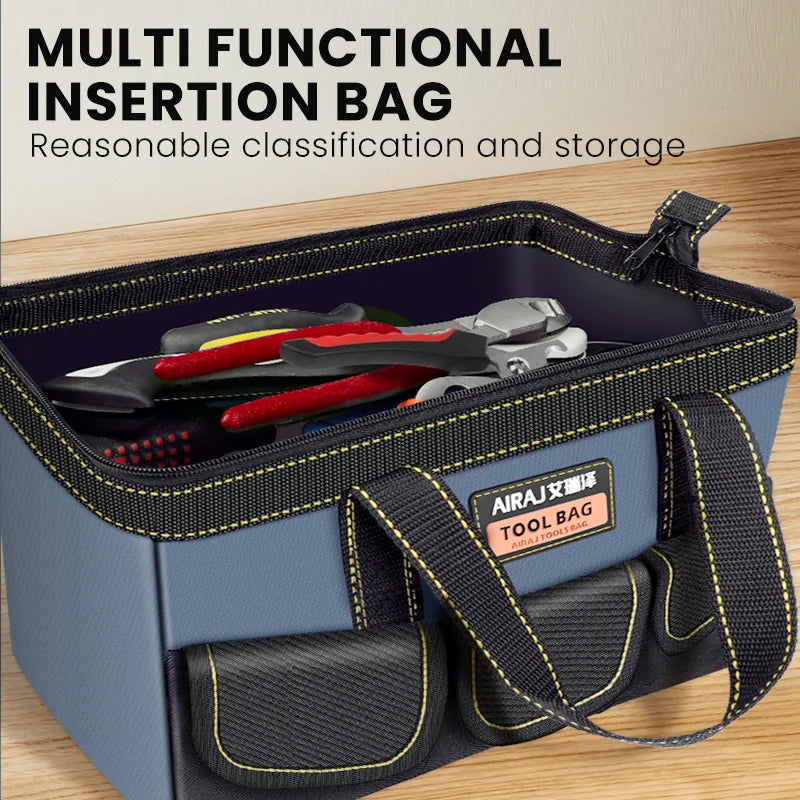 18 Inch Multifunctional Tool Bags 1680D Oxford Cloth Electrician Bags Waterproof and Wear-Resistant High Capacity Storage Bags