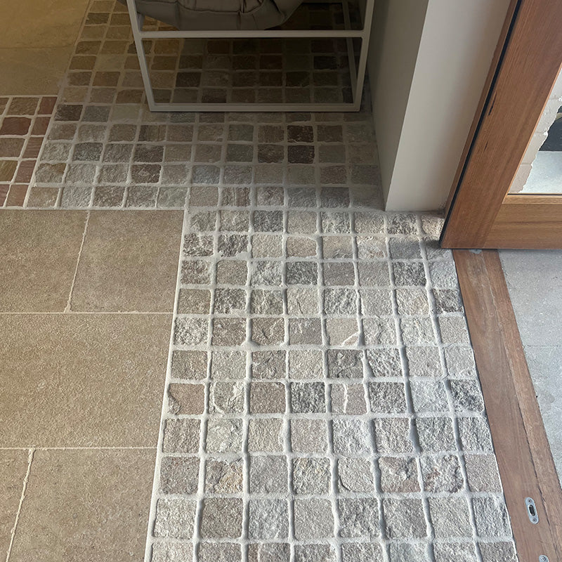 Natural stone small square bricks for outdoor courtyards and terraces, non-slip and wear-resistant floor tiles