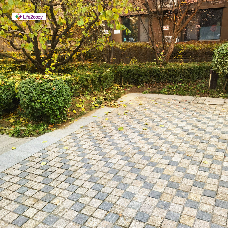 White Quartz Small Cube Paving Stone