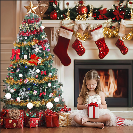 Christmas trees are suitable for indoor decoration. They feature a gorgeous style, are easy to assemble, can create a festive atmosphere, and are durable.