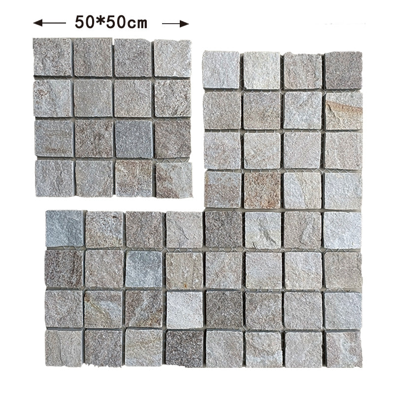 Natural stone small square bricks for outdoor courtyards and terraces, non-slip and wear-resistant floor tiles