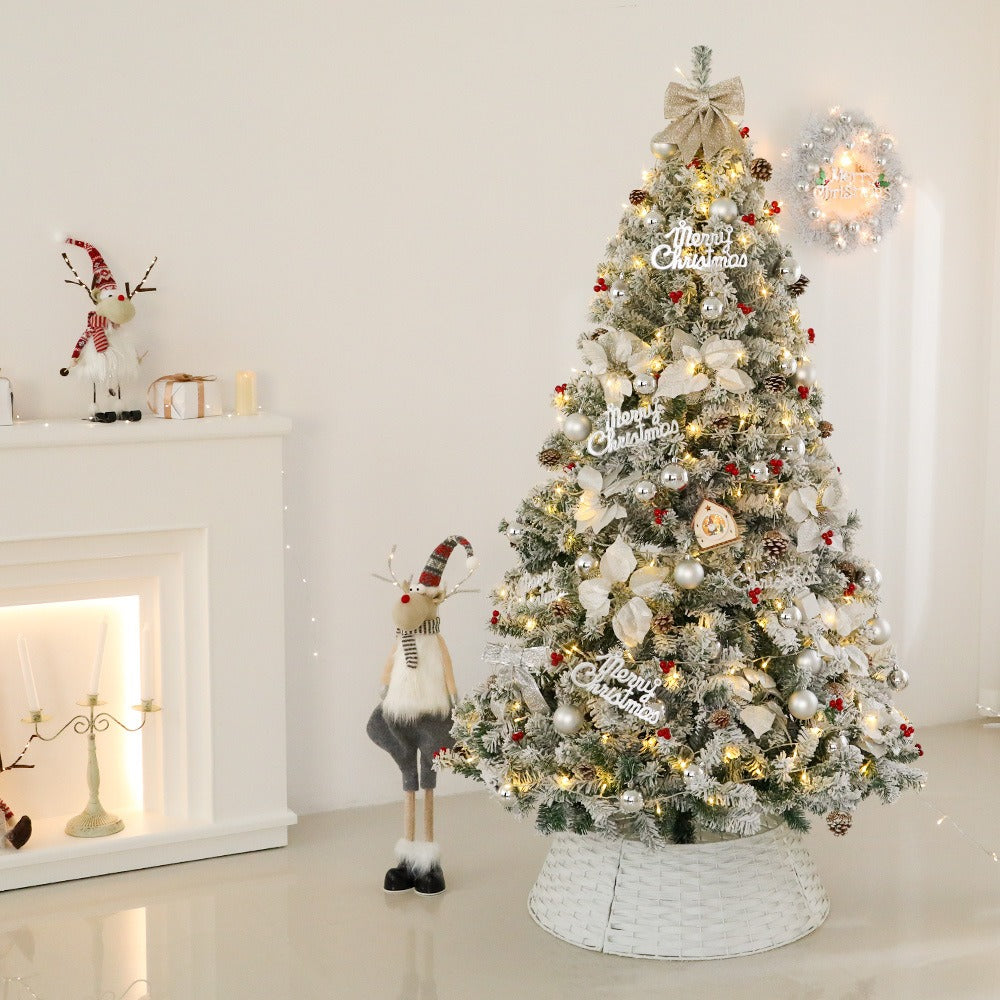 The new flocking simulation Christmas tree package has a realistic appearance Living room home holiday decoration