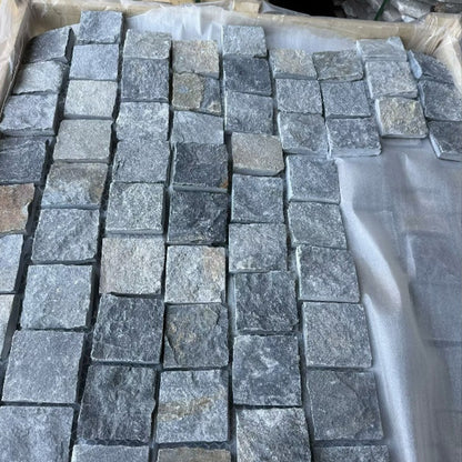 Natural stone small square bricks for outdoor courtyards and terraces, non-slip and wear-resistant floor tiles