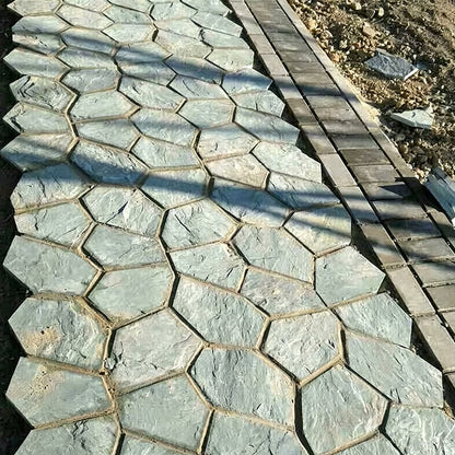 Ice-crack patterned irregular mesh cultural stone courtyard villa park paving tiles