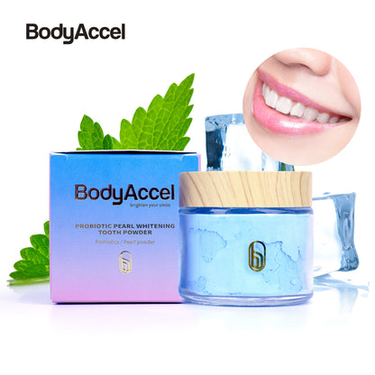 Whitening tooth powder, teeth whitening, oral care, whitening effect, teeth cleaning, stain removal, natural ingredients, fine powder texture, fresh breath, used in the morning and evening to enhance appearance, convenient packaging.