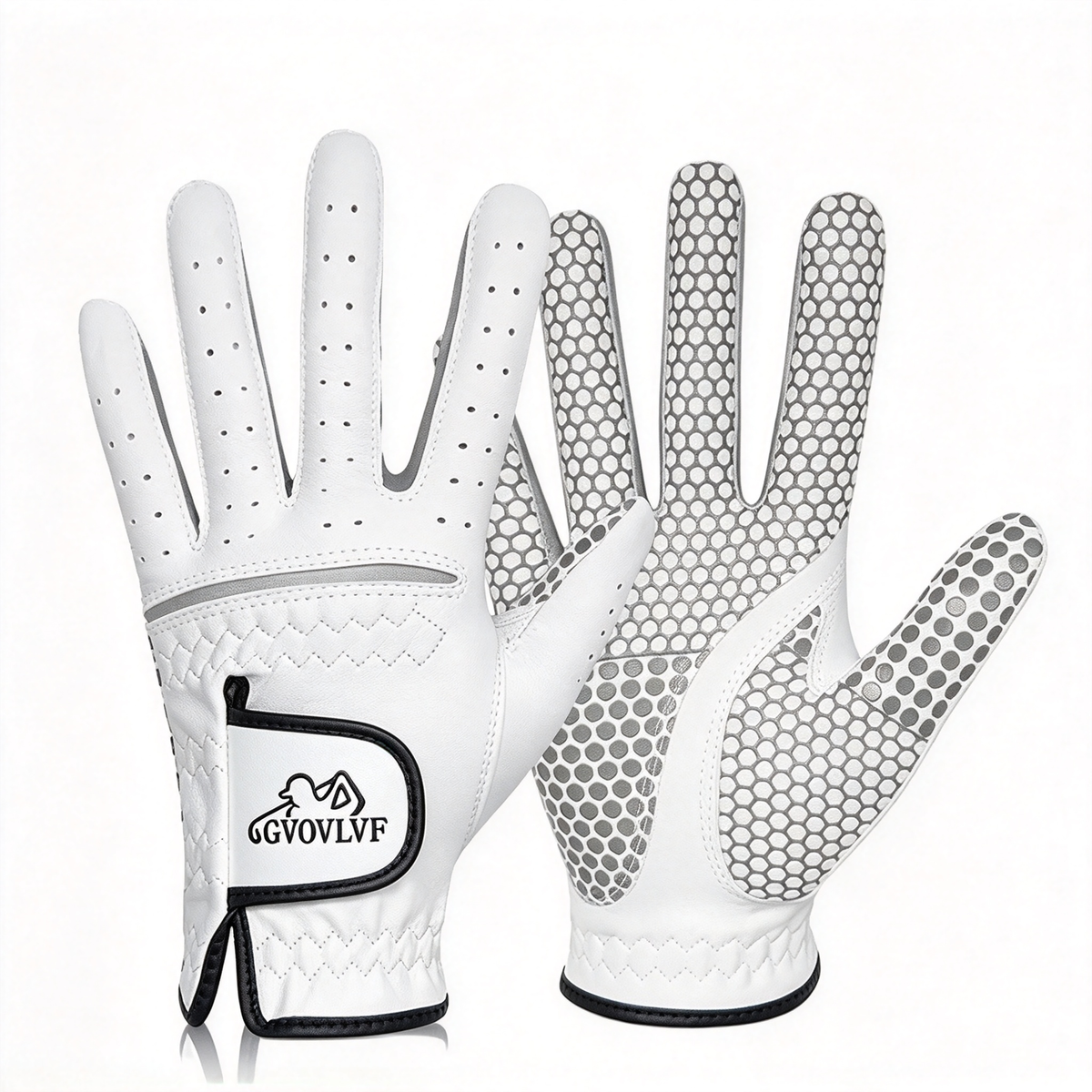 Golf Gloves Leather White Breathable Gloves On Both Sides Non Slip Soft And Comfortable Gift For Golfers