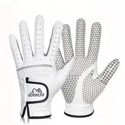 Golf Gloves Leather White Breathable Gloves On Both Sides Non Slip Soft And Comfortable Gift For Golfers