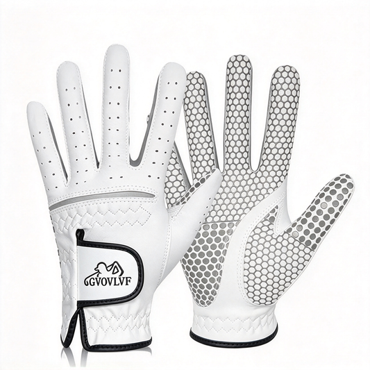 Golf Gloves Leather White Breathable Gloves On Both Sides Non Slip Soft And Comfortable Gift For Golfers