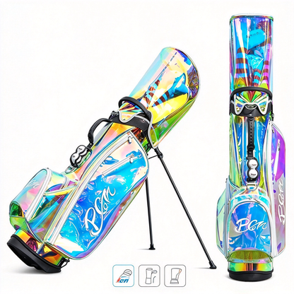 Women's Iridescent TPU Golf Stand Bag – Features Ball Clip and Stable Stand