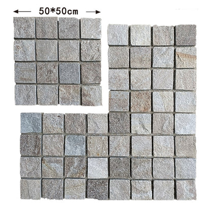 Natural stone small square bricks for outdoor courtyards and terraces, non-slip and wear-resistant floor tiles