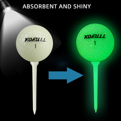 New 6-Piece Fluorescent Golf Set – Includes Fluorescent Golf Balls and 70mm Fluorescent Tees | Durable | and Highly Visible.