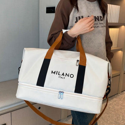 Stylish Color-Block Handbag/Shoulder Bag/Crossbody Bag – Large-Capacity, Versatile, and Lightweight Travel & Fitness/Sports Bag for Men and Women