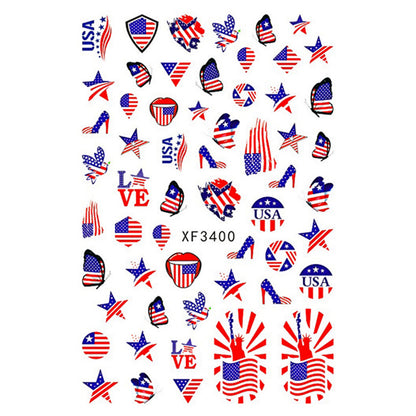 American Independence Day Nail Art Stickers & Decorations