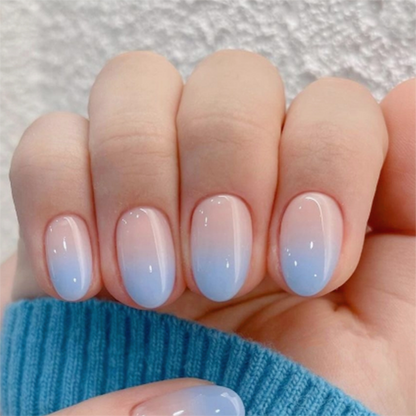 24Pcs/Set Short Oval Wearable False Nails | Women’s Fashion Nail Art