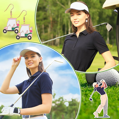 Women's Earrings, 6 Pairs | Golf Game Earrings as a Gift