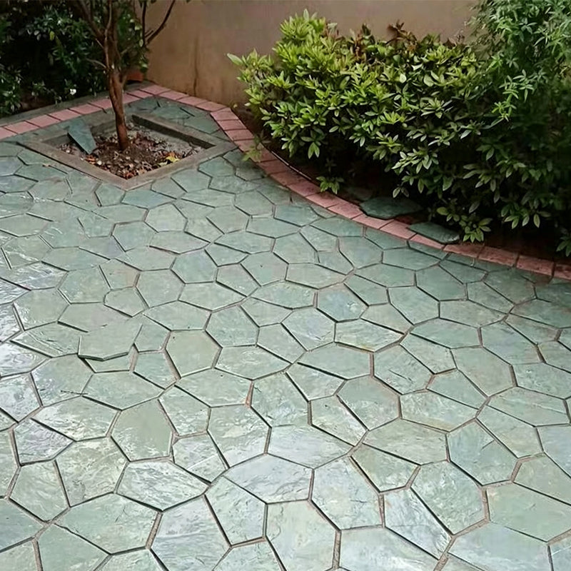 Ice-crack patterned irregular mesh cultural stone courtyard villa park paving tiles