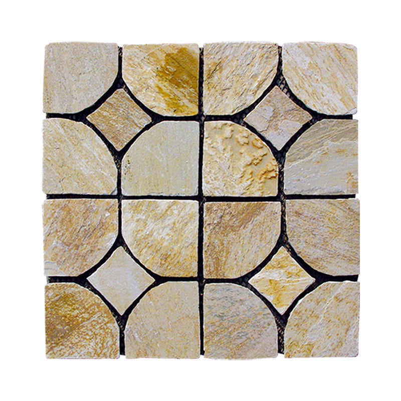 Ice-crack patterned irregular mesh cultural stone courtyard villa park paving tiles
