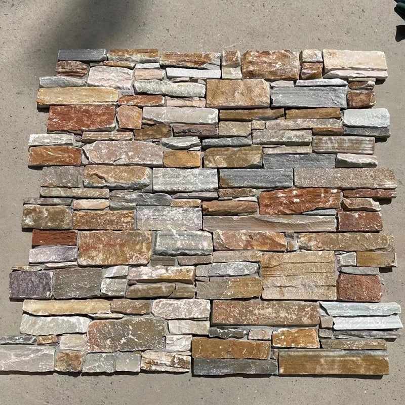 Yellow wood-grain cement cultured stone for villa courtyard exterior walls and indoor/outdoor decoration.