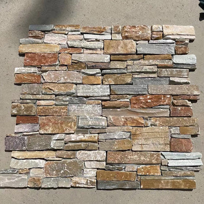 Yellow wood-grain cement cultured stone for villa courtyard exterior walls and indoor/outdoor decoration.