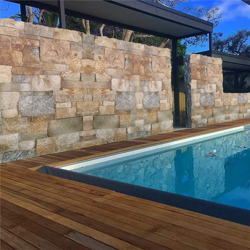 Modular river pebble wall stone paving stone fireplace wall molding wall