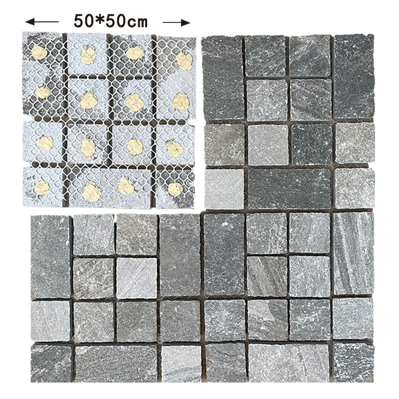 Natural stone small square bricks for outdoor courtyards and terraces, non-slip and wear-resistant floor tiles