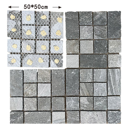 Natural stone small square bricks for outdoor courtyards and terraces, non-slip and wear-resistant floor tiles