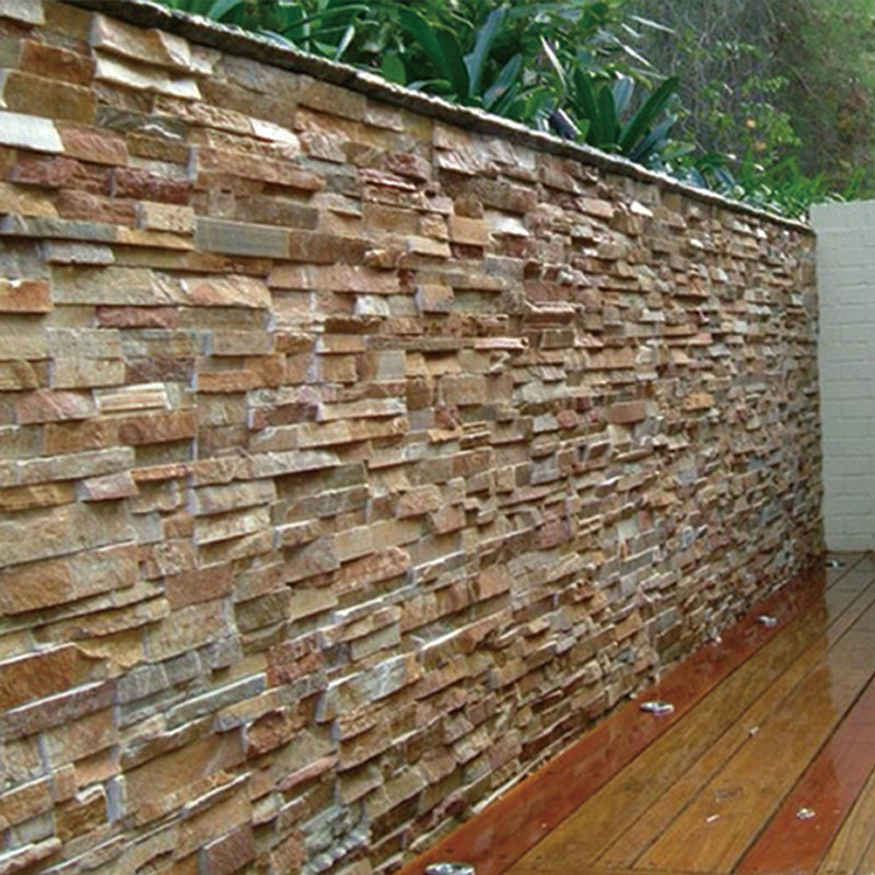 Yellow Wood Grain Natural Cultured Stone | Creative Decorative Stone | Suitable for Indoor and Outdoor Garden Floors and Walls.